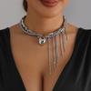 Stylish Multi Layer Necklace With Tassels Detail Elegant Look For Fashion Forward Women Lightweight And Comfortable Use