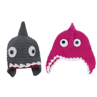 Modische Mini Lustige und Kreative Wollmützen Handgefertigte Gestrickte Wollmützen Kinder Foto Requisiten Hüte Grau /Rot