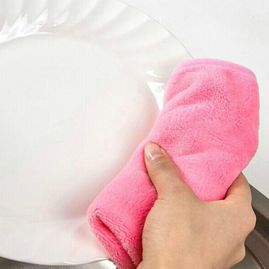 Küche Badezimmer Hängen Korallen Samt Handtuch Reinigung Wasser Trocknen Handtuch