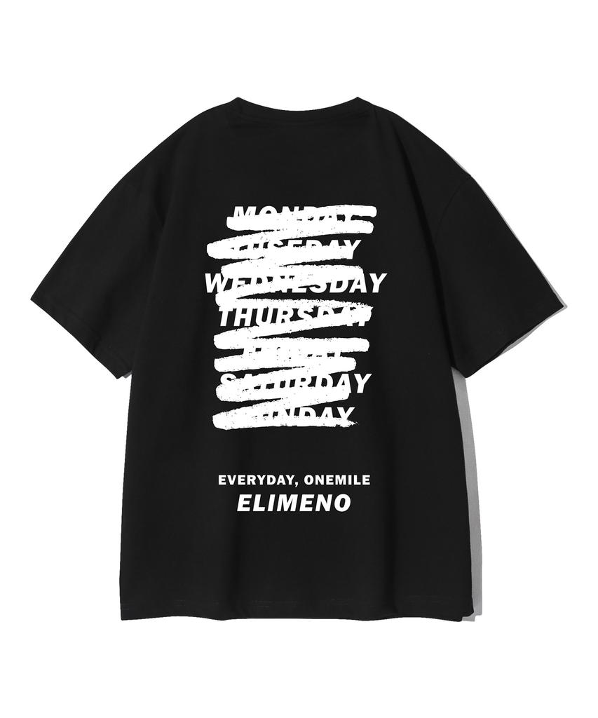 ELIMENO El Not Always Oversized Short Sleeve Tee Black