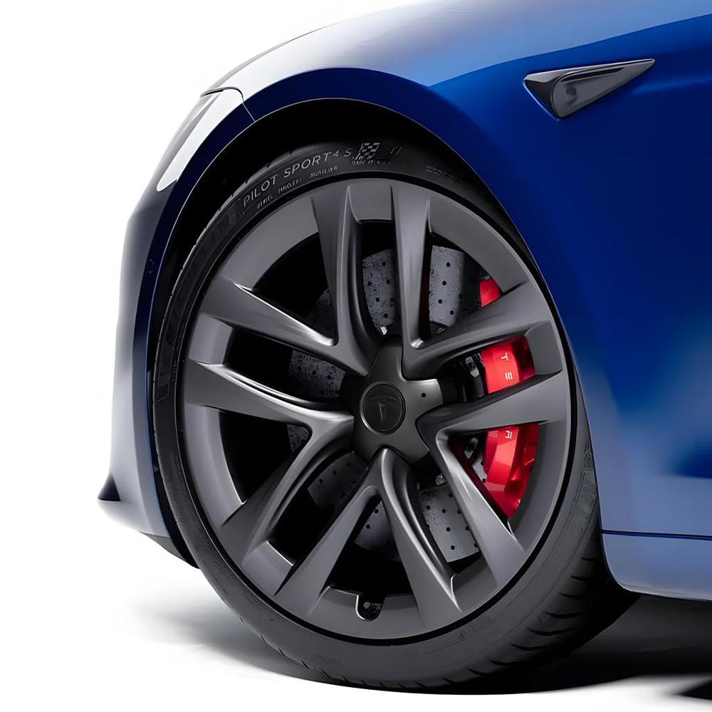 ALN1 4PCS Car Styling Wheel Center Hub Caps Tire Hubcaps Badge Valve Cap For Tesla Model X 20/22INCH OEM 1620238-00-A 1420238-00-A