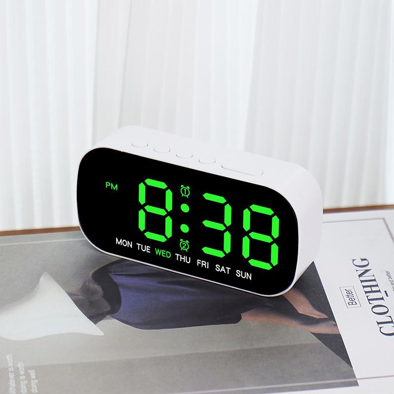 Digital Alarm Clock With Led Display And Date For Home Office And Modern Decor