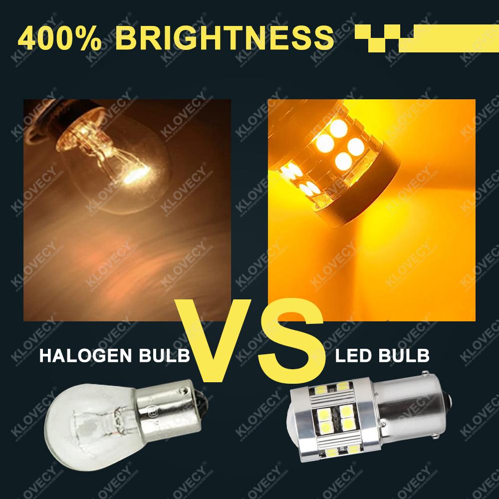 2/4 PCS P21W 1156 BA15S 1157 BAY15D LED Bulbs For Car Trun Signal Parking Brake Lights 12V 24V 3030-24SMD 6500K White Red Amber