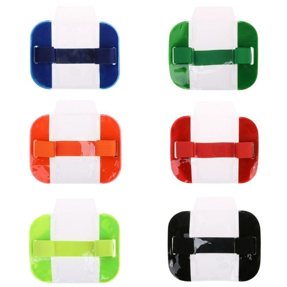 Arm Elastic Band Bag Transparent Elastic Arm Band ID Badge Holder Photo Armband Credit Card Case