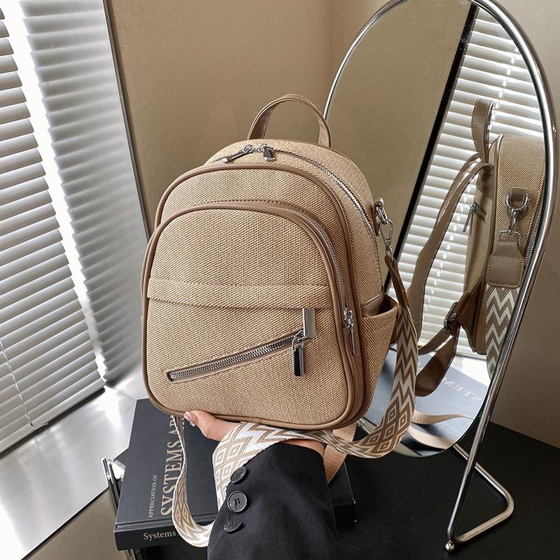 Large Capacity Backpack Women's New Fashion Portable Student Schoolbag High-end Leisure Travel Backpack