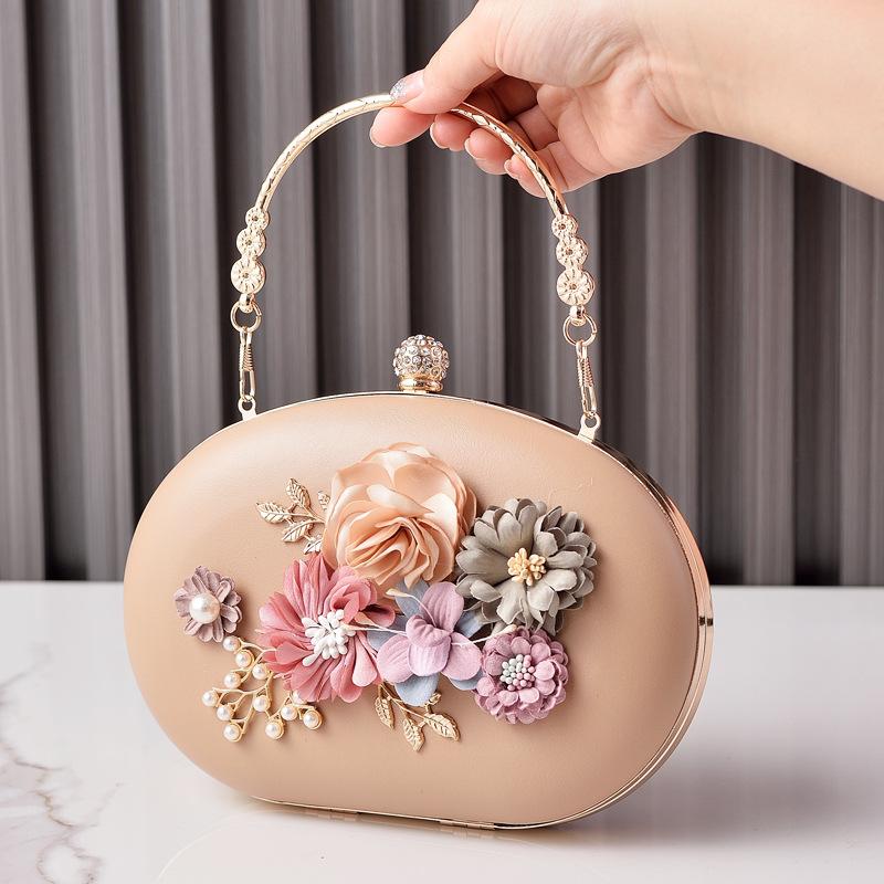 2025 Fashion Designer Three-dimensional Flower Party Clutch Bag Luxury Women's 3D Appliques Handbags New Wedding Evening Bags