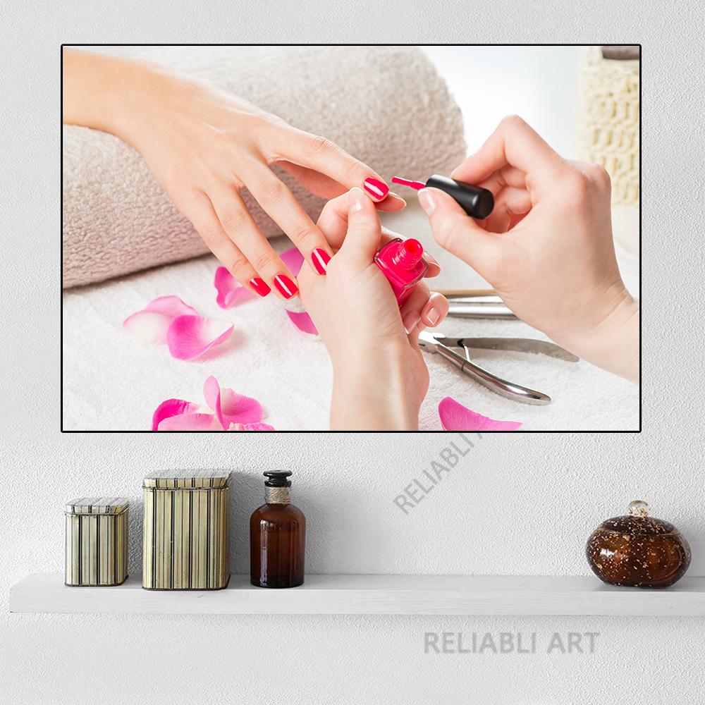 Modern Beauty Fashion Nail Art Beauty Salon Canvas Painting Unframed Posters And Print Wall Pictures For Living Room Decor