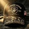 2026 US Marine Corps Veteran Casual Baseball Cap with Soldier Print