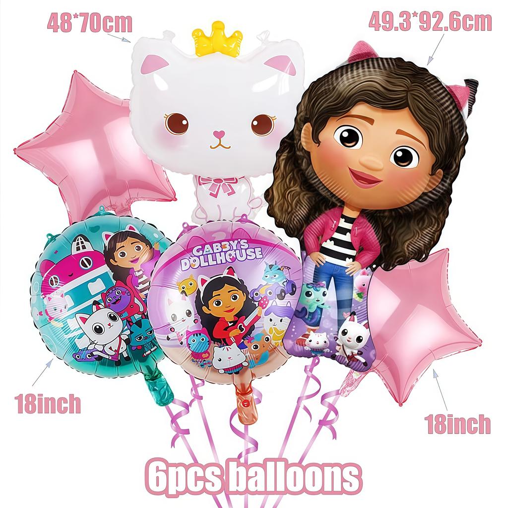 Gabby Dollhouse Birthday Decoration Gabby Disposable Dishes For Parties Girls Boys Favors Baby Shower Supplies Child Party Decor