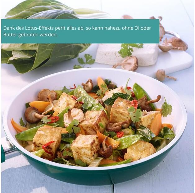 Набор сковородок Genius Cerafit Fusion, 7 предметов, изумрудно-зеленый (A24255)