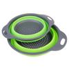 2Pcs Foldable Silicone Colander Fruit Vegetable Washing Basket Strainer Strainer Collapsible Drainer With Handle Kitchen Tools