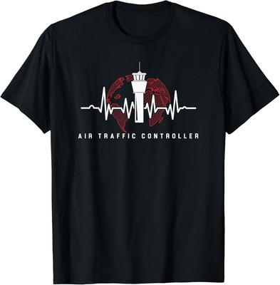 Contrôleur Aérien Battement de Cœur Avion Aéroport ATC Cadeau T-Shirt Unisexe