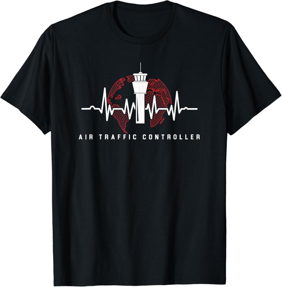 

Air Traffic Controller Heartbeat Airplane Airport ATC Gift Unisex T-Shirt 3XL