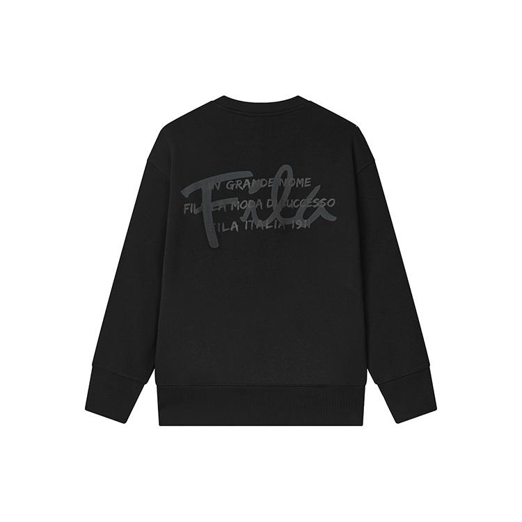 New FILA Sweatshirts Unisex Jet Black F11U248201F-BK