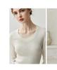 100% Wool Slim Fit U-Neck Seamless Knitted Sweater