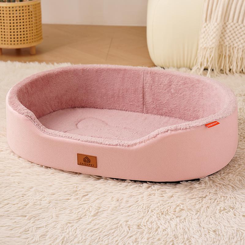 Four Seasons Oval Oxford Cloth Pet Bed for Dogs and Cats
