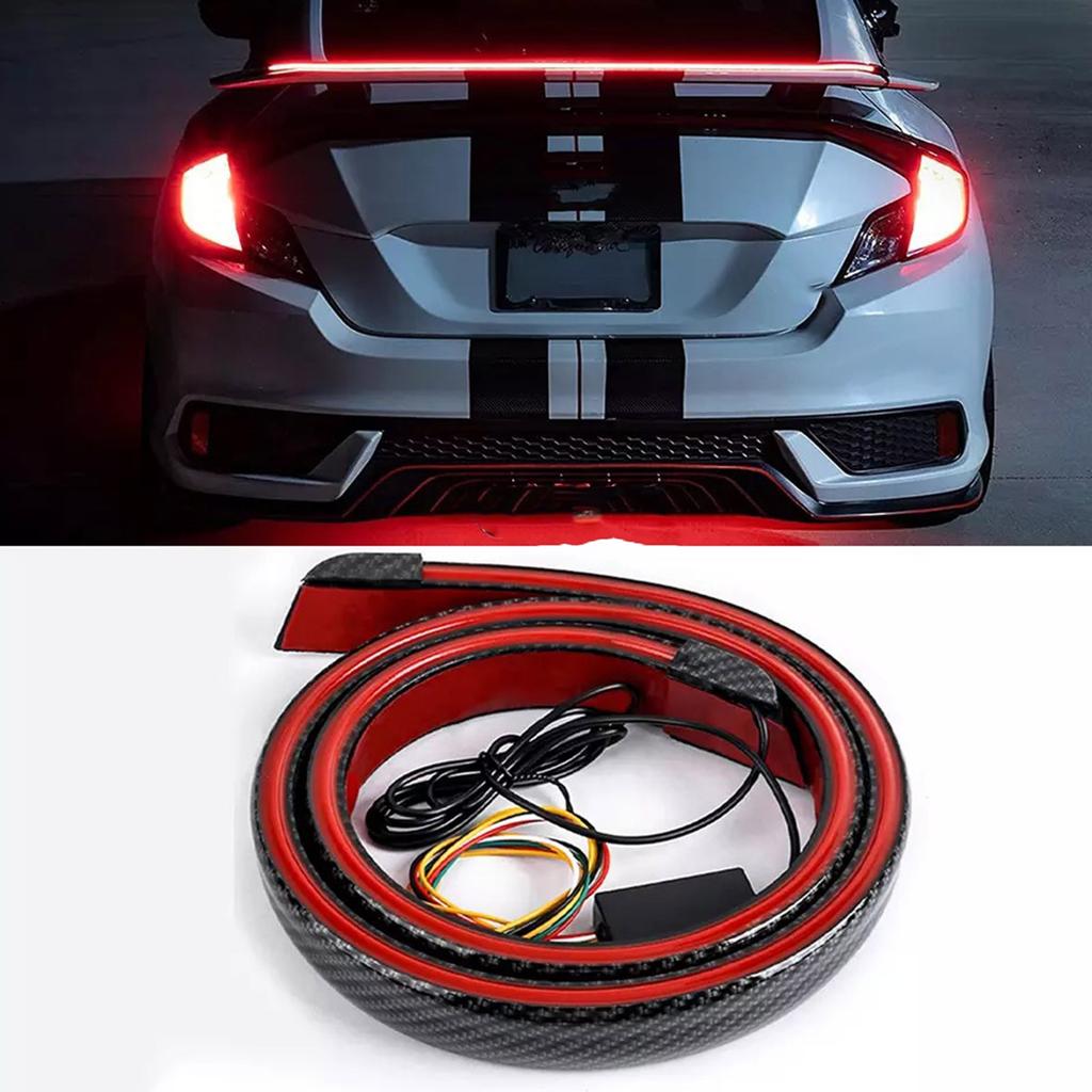 Universal 120cm LED Strips Sequential Turn Signal Spoiler Rear Tail Warning Light for Cars SUVs Motorcycles