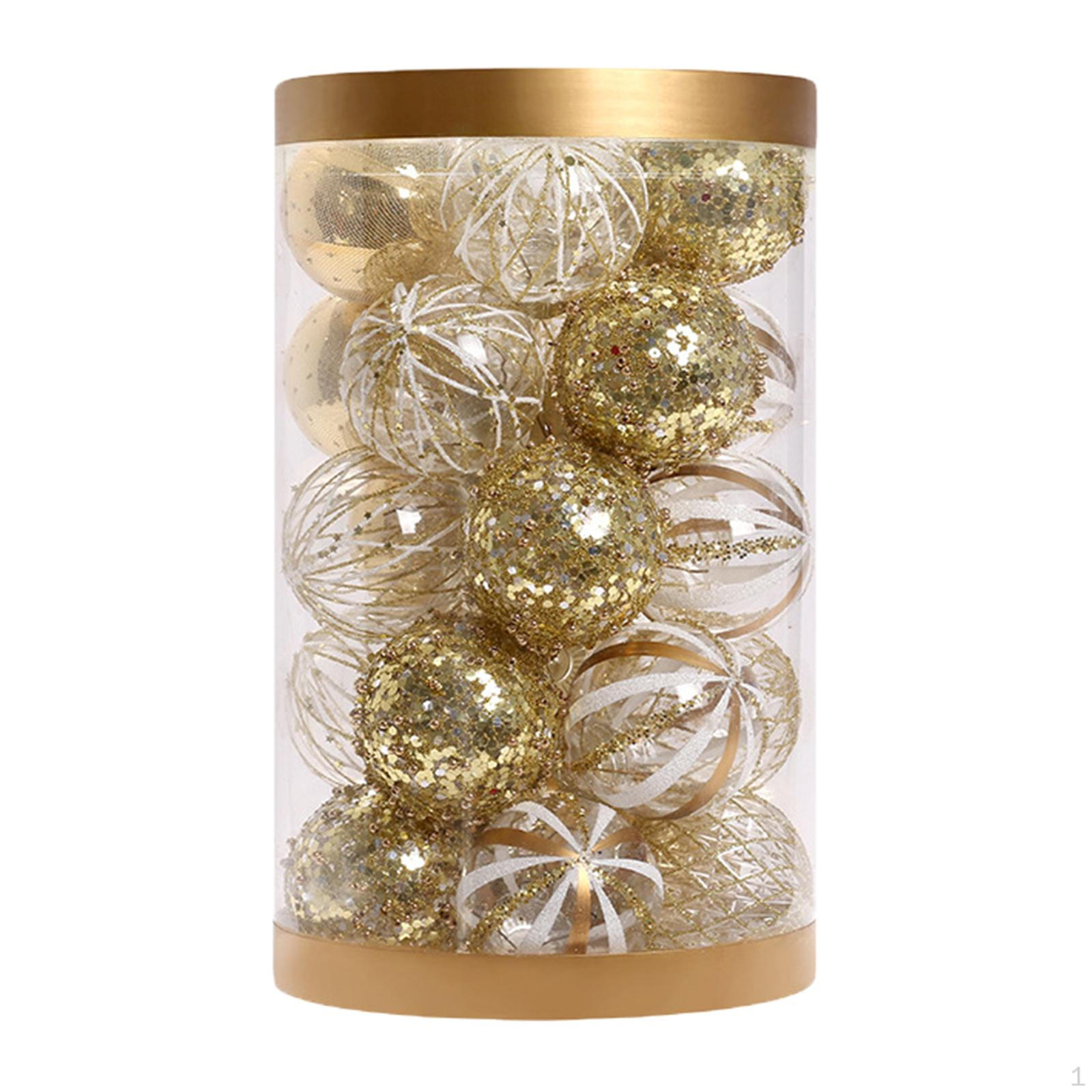 

25x Christmas Ball Ornaments Glitter Tree Xmas Decorative Decorations for Wedding