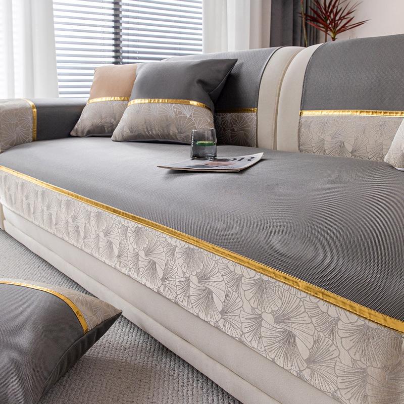 

2025 new summer ice silk cool sofa cushion fixed non-slip mat seat cushion advanced heat dissipation cover towel 70*70cm
