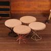 1/12 Dollhouse Simulation Coffee Table Round Tea Table Model Doll Home Miniature Furniture Decor Micro Scene Construction Props
