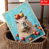 DIY Pearl Painting Canvas Cute Animal Design Shiny 3D Bead Art Kit Creative Leisure Craft for Living Room Wall Decor