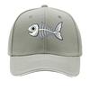 Playful Minimal Fish Skeleton Outlin Sandwich Baseball Cap Sun Cap Outdoor Workouts Hat