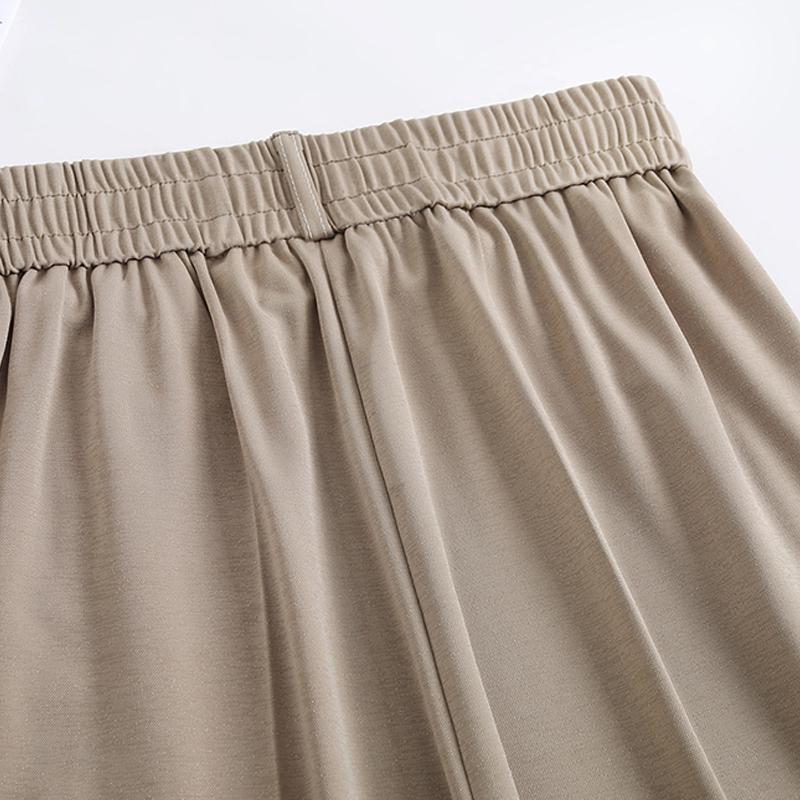 Women's Plus Size High Waist Cropped Wide Leg Pants – Elastic Waist Stretchy Trousers (Sizes XL-6XL) for Summer