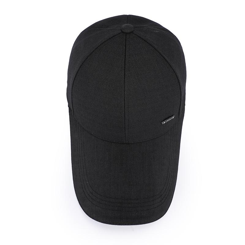 Casquette pour homme printemps et automne à bord étendu, casquette de baseball pare-soleil à grand bord pour l'extérieur, chapeau de mode à grand bord