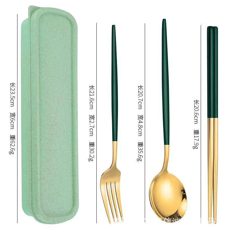 4PCS Western Stainless Steel Dinnerware Set New Cutlery Knife Fork Spoon Dinner Set With Box Household Dinner Tools