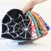 Fashion Plush Knit  Spider Web Design Hat For Men Women Pullover Pile Cap Y2K Goth  Warm Beanie Hats New Hip-Hop Street Cap