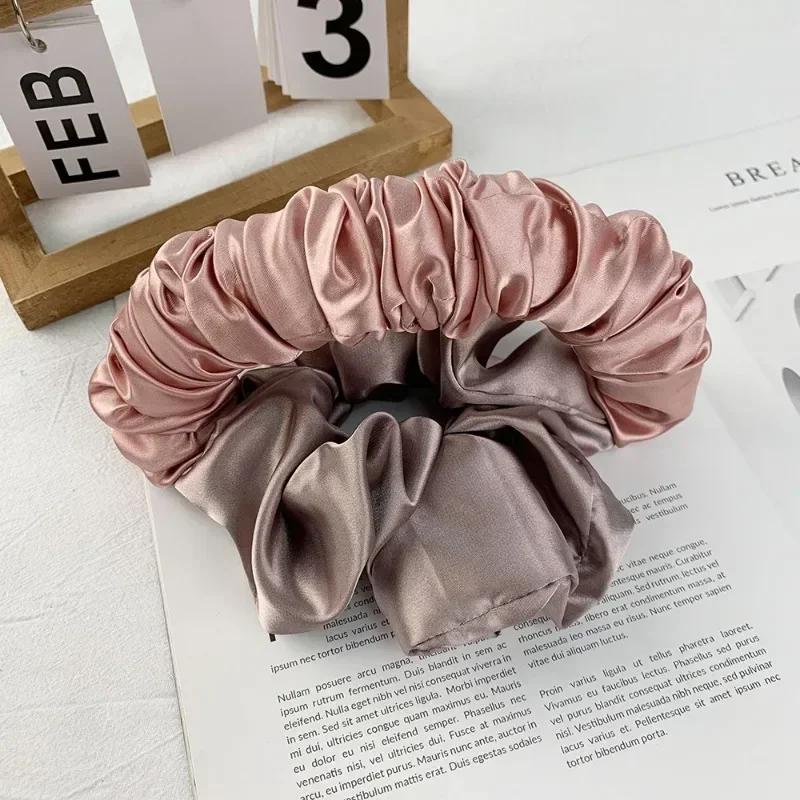 Heatless Curling SilkS Scrunchies Soft Elastic Satin Silk Scrunchies Hair Ties Sleepy Styling Accessories Ponytail Holder