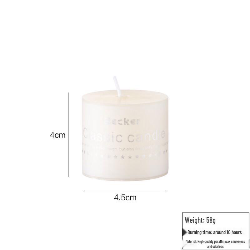 LIEI Ivory White Pillar Candle