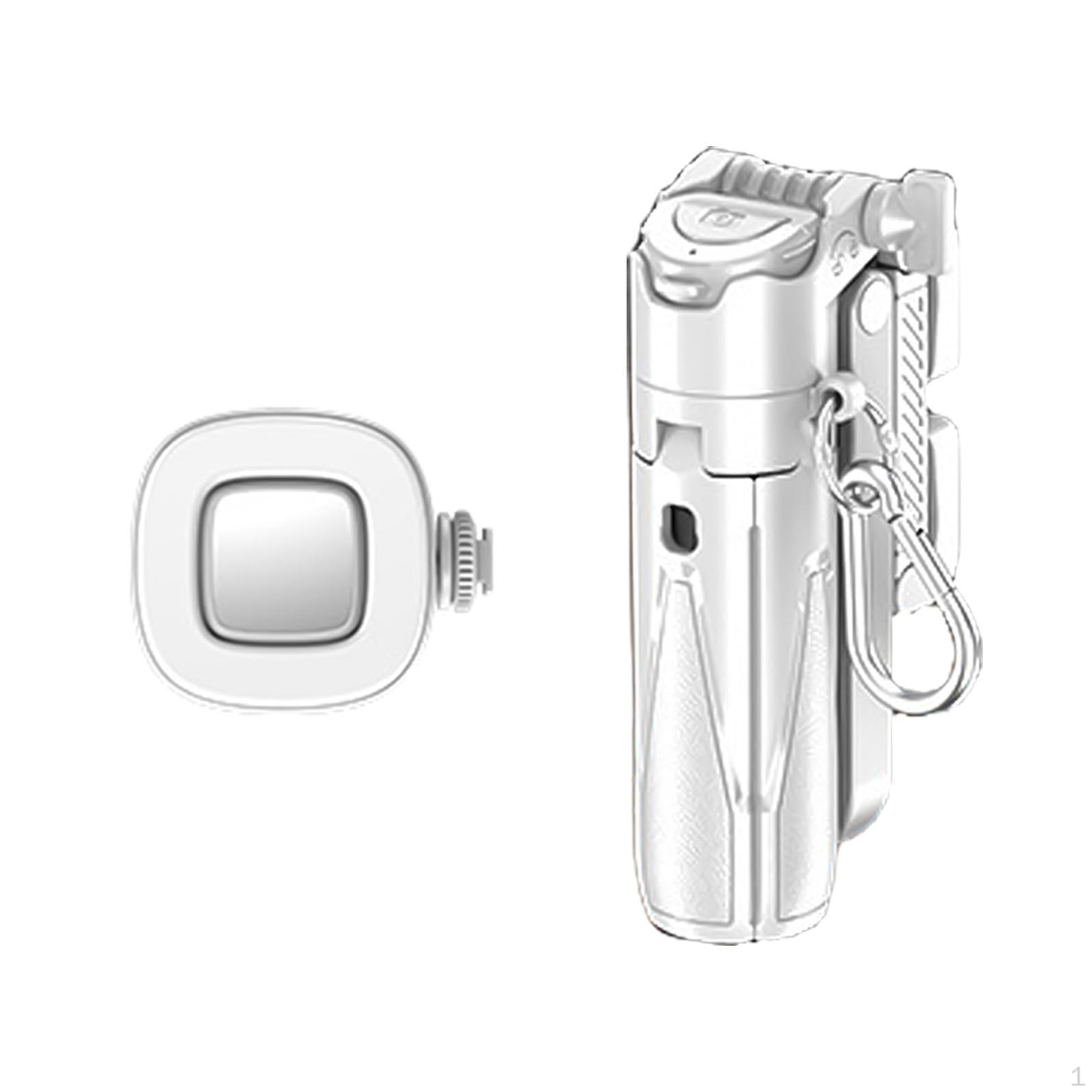 

Портативный монопод для селфи из алюминиевого сплава, многофункциональный, карманный, перезаряжаемый, выдвижной, с креплением для мобильного телефона белый