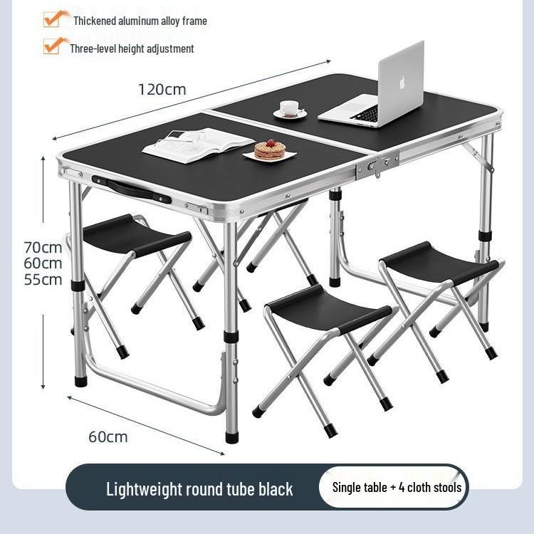 Aluminum Alloy Portable Folding Table and Chairs for Outdoor Market Promotions