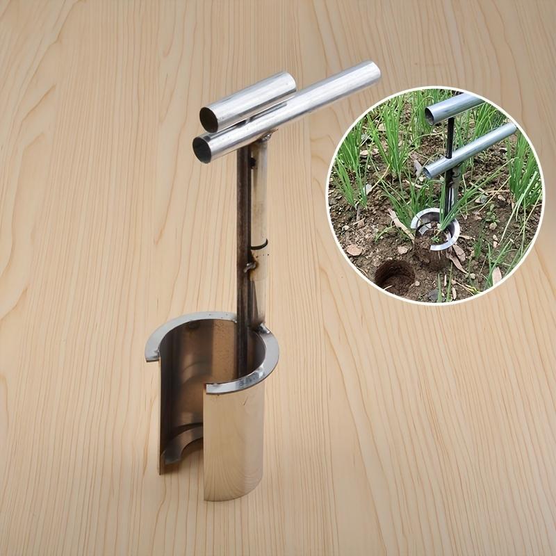 1 Stück langlebiges Hand-Garten-Umpflanzwerkzeug aus Edelstahl, manueller Pflanztopf aus Metall für Obstbäume, Blumen und Gemüsesetzlinge