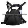 Adjustable Black Tactical Chest Pack for Walkie-talkie, Phone, GPS, and Laptop.