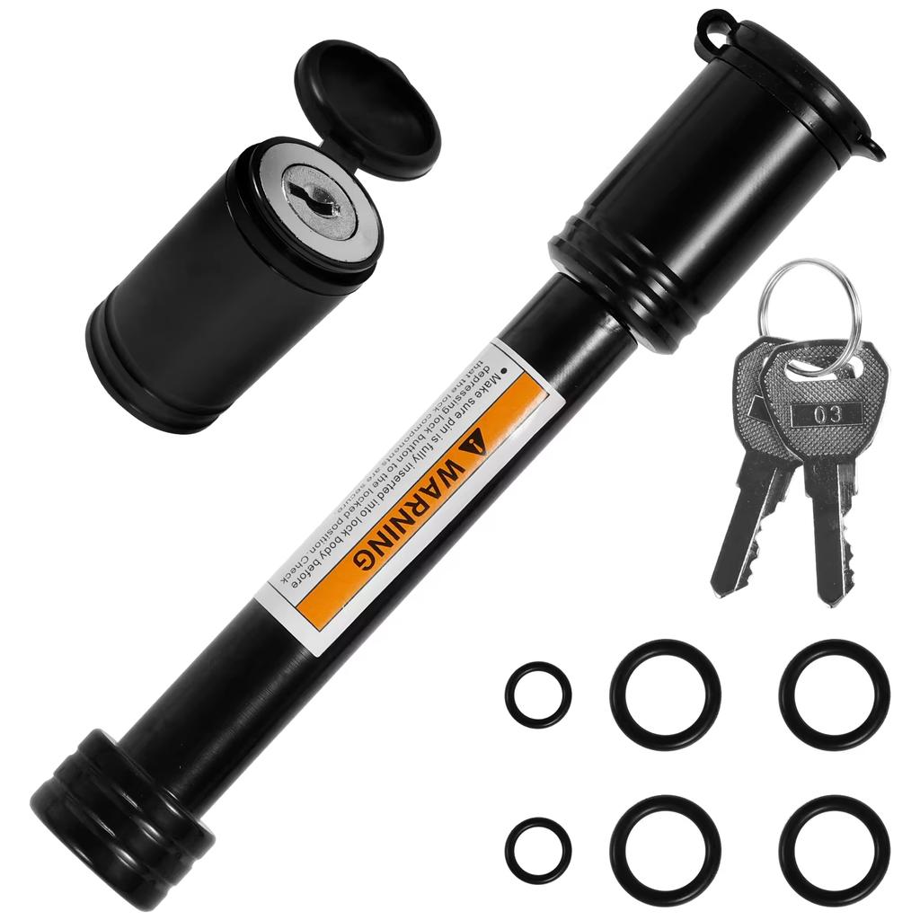 Hitch Receiver Pin Lock Fits 2 Inch Receiver Trailer Hitch Lock 5/8 Inch Pin Anti-Rattle O-Rings Trailer Lock for Tow Truck Boat