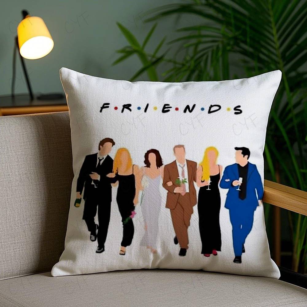 Classic F-Friends Tv Show Pillow Case Custom Printed Brushed Fleece Pillow, Baby Skin-Touch, Eco-Friendly Dye-Sublimation Cushio