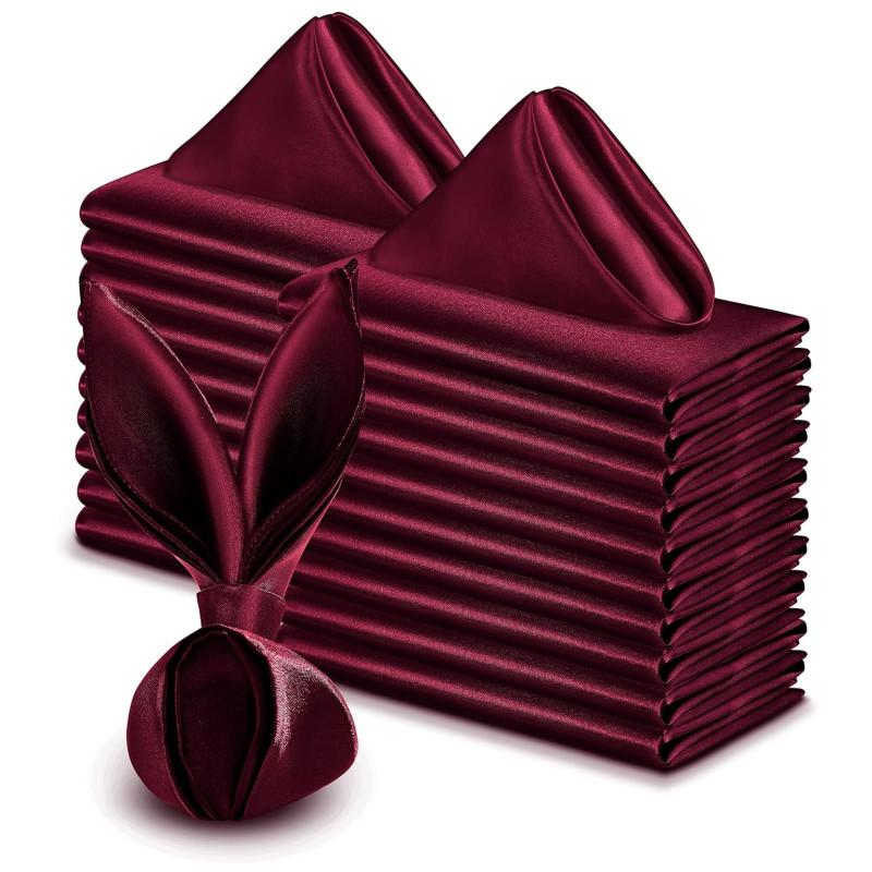 36 Pcs Satin Napkins Soft Dinner Napkins Square Table Napkins 30x30cm for Restaurant Weddings Party Dinner Decoration