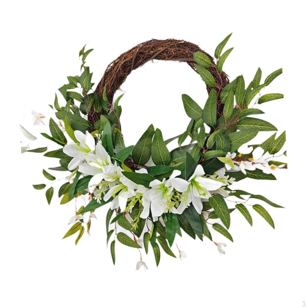 Flower Wreath Seasonal Handmade Multipurpose Window Door Hanging Wall Decoration for Outdoor