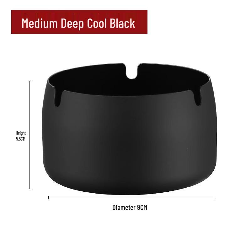 Customized Windproof Stainless Steel Ashtray with Engraved Silk Flower for Bars, Cafes, and Living Rooms