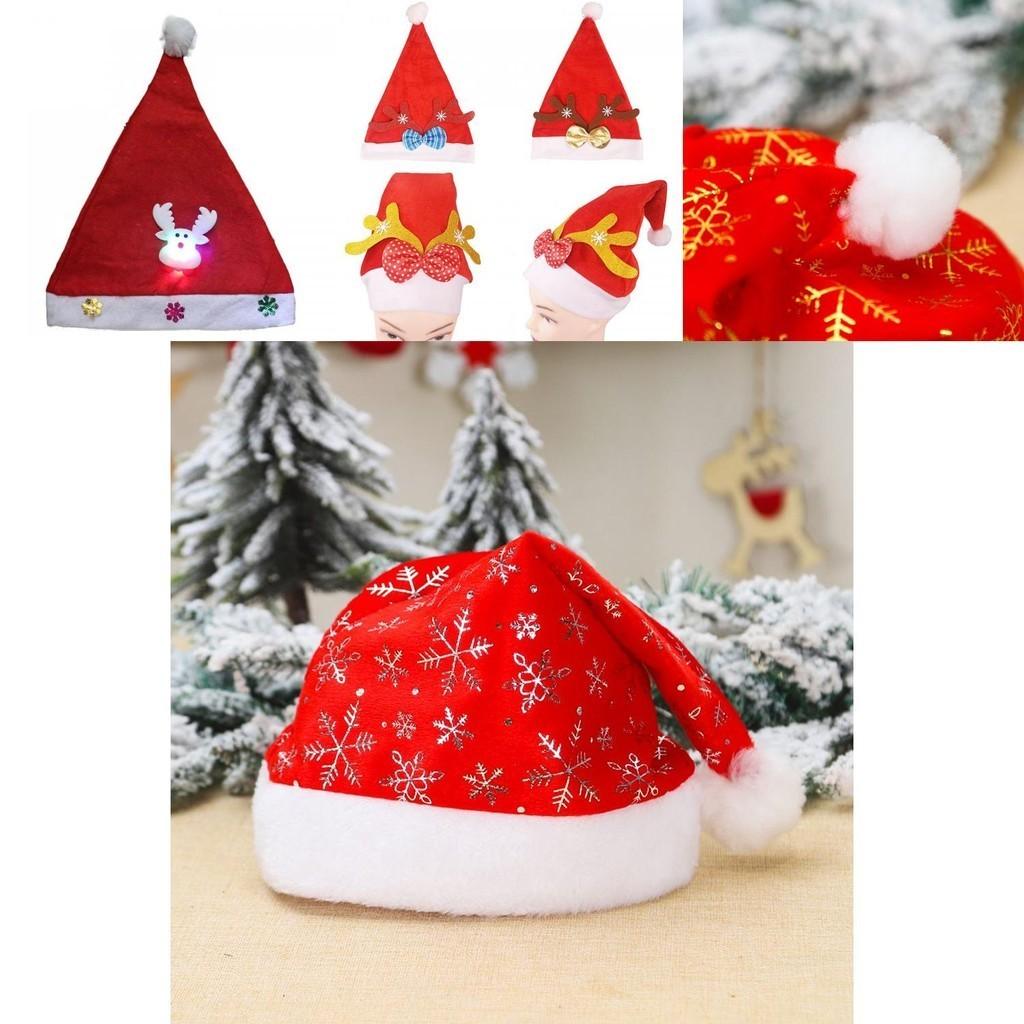 Charming Christmas Led Hat For Adults And Kids Featuring Cartoon Antlers And Velvet Finish