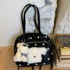 Cute Polka Dot Shoulder Bag Bag for Women New Fashion Cartoon Puppy Backpack Large Capacity Commuter Bag