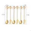 6 Pieces Christmas Flatware Forks and Spoons Set, Food Serving Utensils, Xmas Cutlery Kits