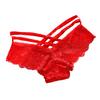 Sexy Women Criss-cross Bandage Hollow Out Briefs Lace Stretchy Underpants Thong