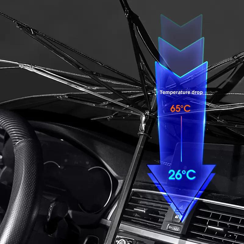 AARX1 Car Windshield Sunshade Umbrella UV Protection Interior Keychain For Lexus GS IS LS500h ES260 ES300h RX350h NX260 UX260 LM LC