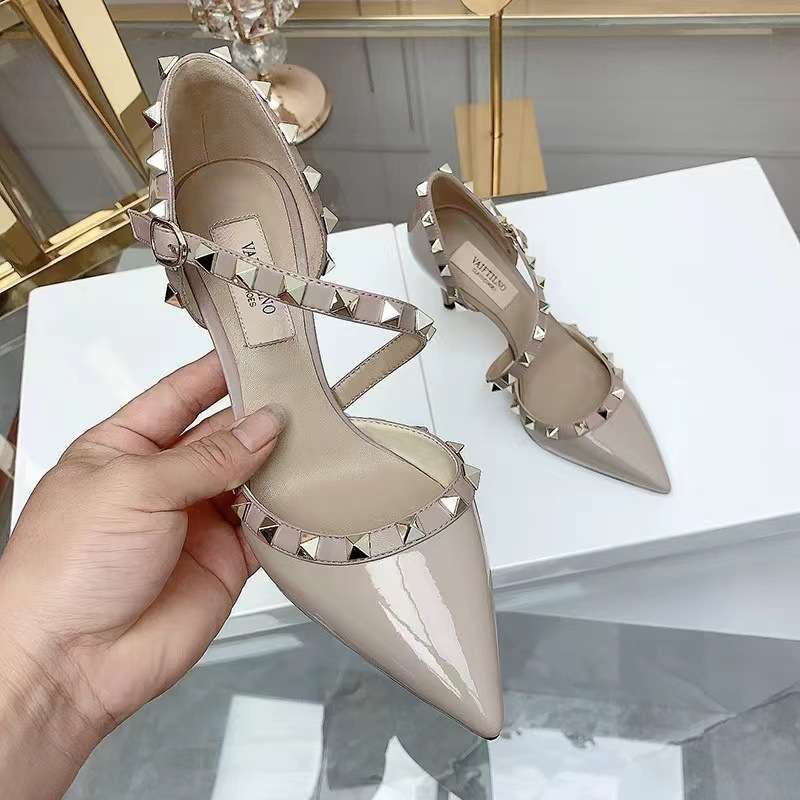 Pointed Rhinestone Buckle Stiletto Summer 2025 New Sandals Women's High Heels Women's Shoes European and American Large Size Women's Shoes Women