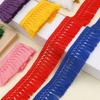 25m Length Sewing 4cm Width Cotton Lace Fabric Trim DIY Craft Cross Hollow Out Fringe Trim Clothing Decor Tassel Trim for Dress