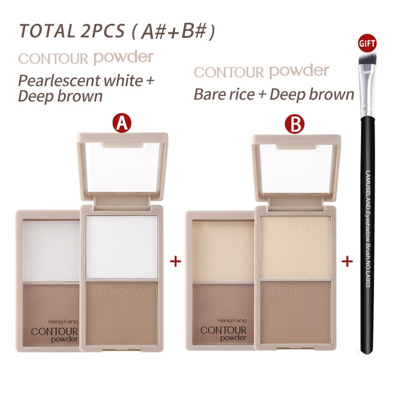 HENGFANG A Multi-purpose To Create 3D Little V Face Silky Smoothing Powder + Highlighter Cosmetics