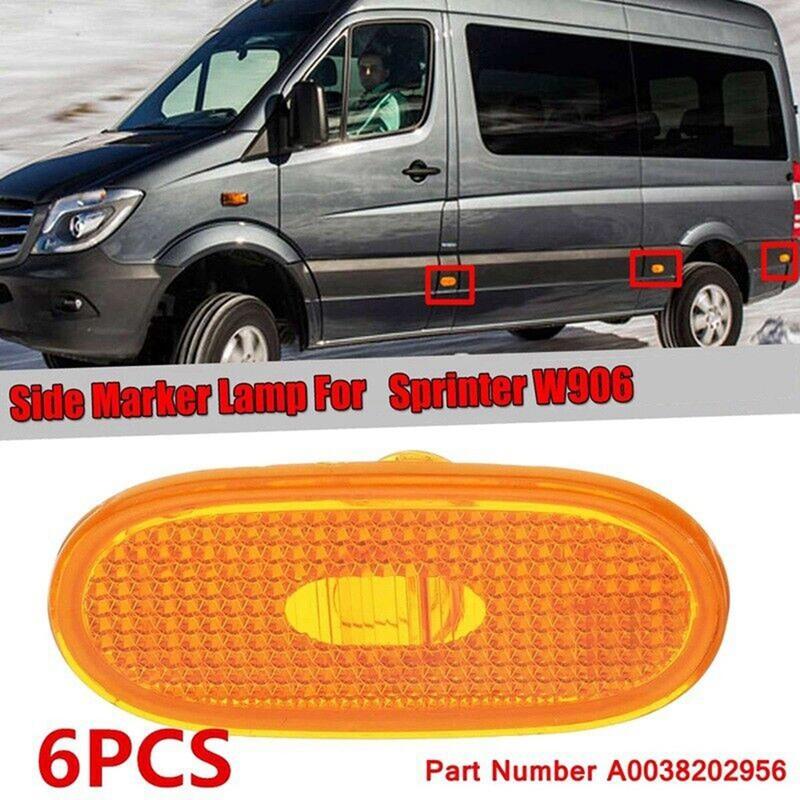 6X Car Side Marker Lamp Housing for Mercedes-Benz Sprinter W906 A0038202956 Side Fender Signal Clearance Lights